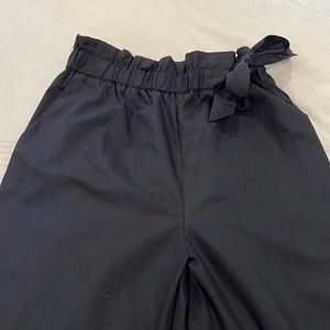 Zara Paper Bag Pants in Navy Blue